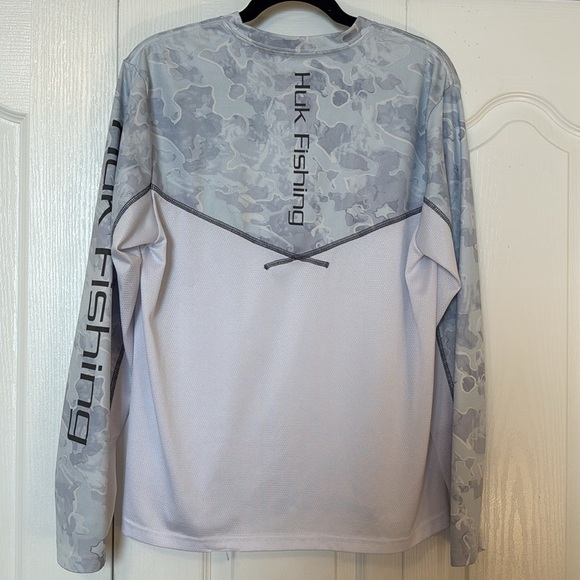 Huk Gray Long Sleeve Performance Tees - Picture 2 of 4